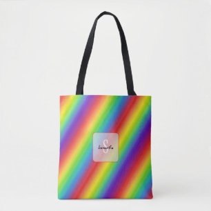 Bolsa tote de colores del arcoíris