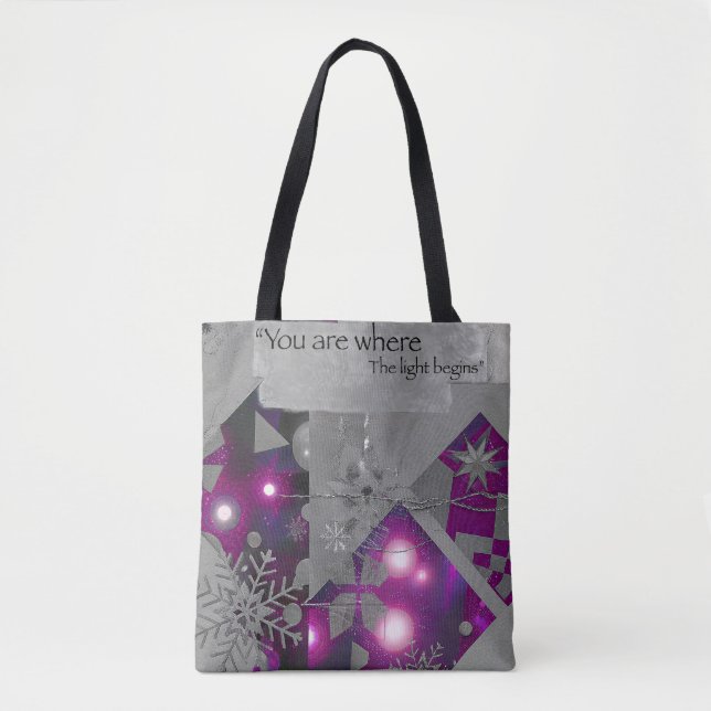 Bolsa tote de cristal violeta soñado (Anverso)