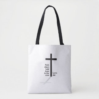 bolsa tote de cruz cristiana