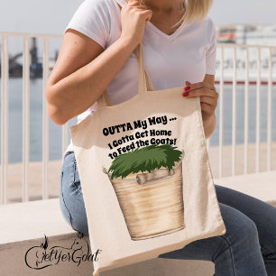 Bolsa Tote de cubo de alimentación de cabra