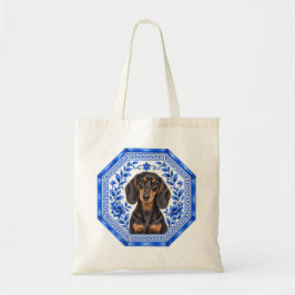 Bolsa tote de Dachshund Blue Chinoiserie