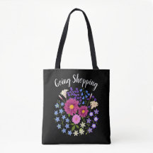 Bolsa tote de Dahlias con campanillas azules