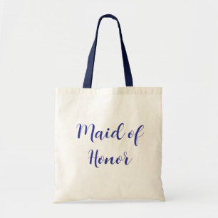 Bolsa tote de dama de honor en cursiva elegante