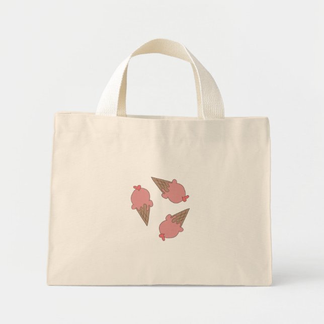 bolsa tote de diseño de helado (Frente)