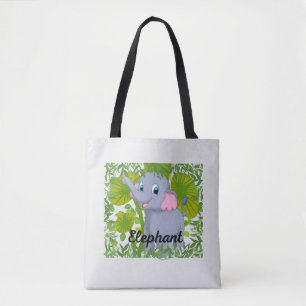 Bolsa tote de elefante bebé lindo – Diseño de anim