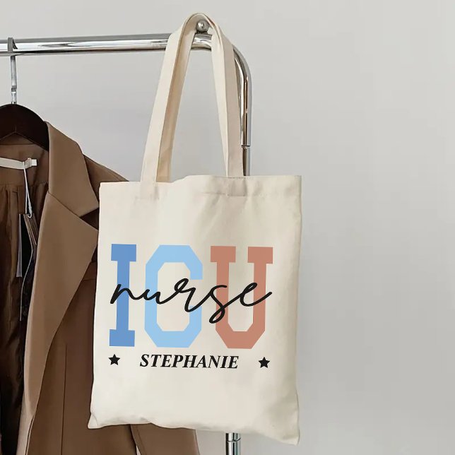 Bolsa Tote de Enfermera de UCI, Regalo Personaliza (ICU nurse tote bag, nurse appreciation gift, custom nurse bag, healthcare hero gift, nurse gift idea)