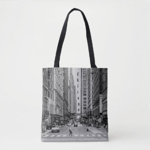 Bolsa Tote de escala de grises de la calle Madison