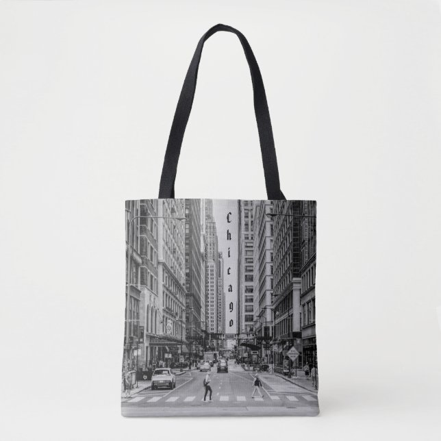 Bolsa Tote de escala de grises de la calle Madison (Anverso)