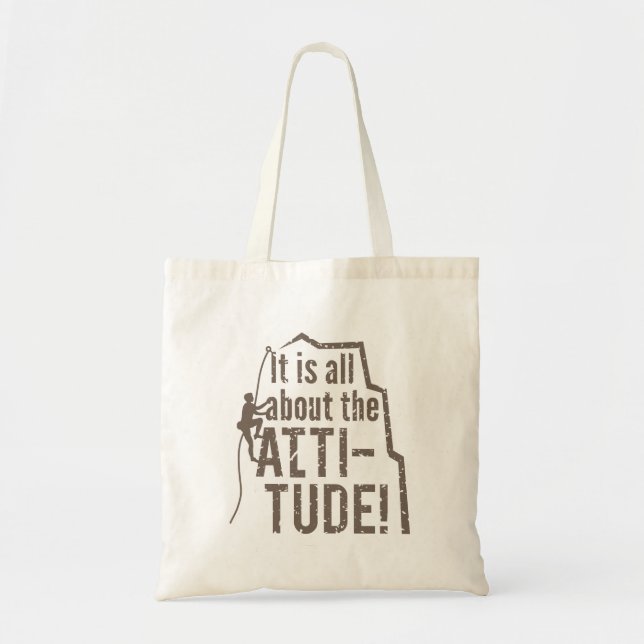 Bolsa Tote de Escalada en Roca con Actitud Grungy  (Frente)