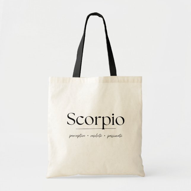Bolsa tote de Escorpio del Zodiaco (Frente)