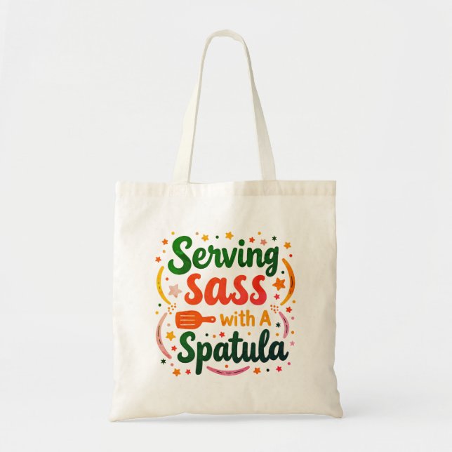 Bolsa Tote de Espátula con Sabor a Sassy (Frente)