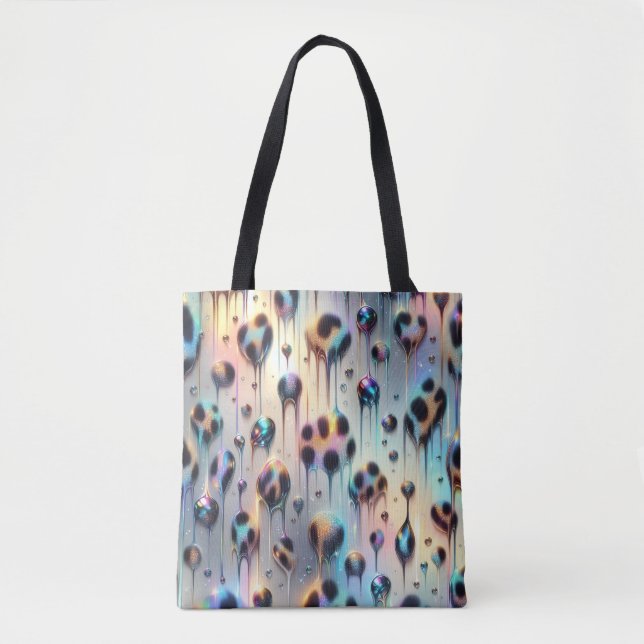 Bolsa tote de estampado de leopardo femenino opal  (Anverso)