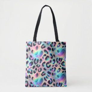 Bolsa tote de estampado de leopardo femenino opal