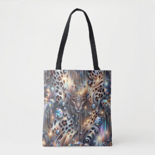 Bolsa tote de estampado de leopardo opalo femenino