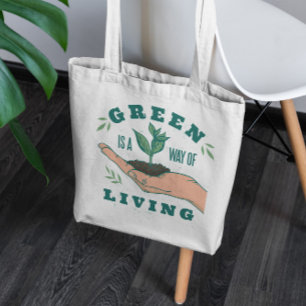 Bolsa Tote de estilo de vida de la planta verde