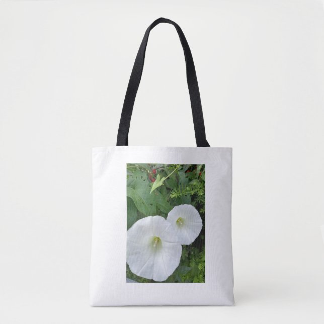 Bolsa tote de flor blanca (Anverso)