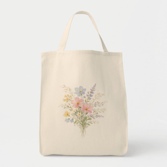 Bolsa tote de floración primaveral (Frente)