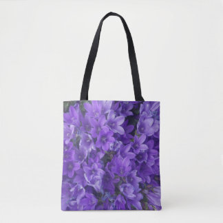 Bolsa Tote de Flores Campanula Moradas
