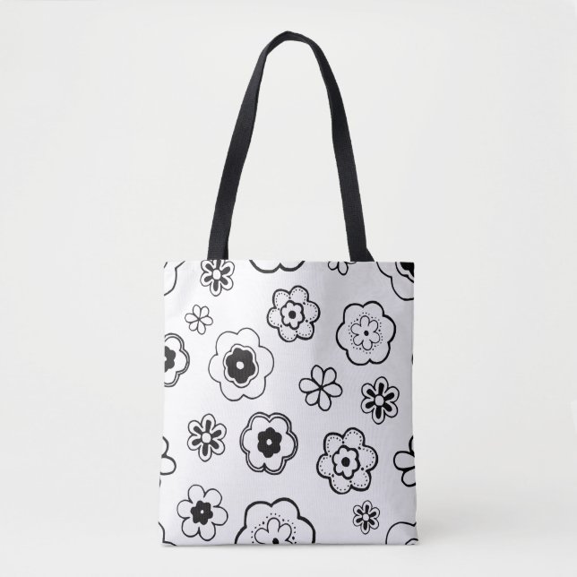bolsa tote de flores de dibujos animados (Anverso)