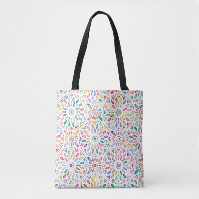 bolsa tote de flores mandala (Anverso)