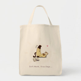 Bolsa tote de gato lindo para una mañana acogedora