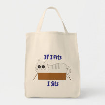 Bolsa tote de gato "Si quepo, me siento"