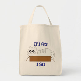 Bolsa tote de gato "Si quepo, me siento"