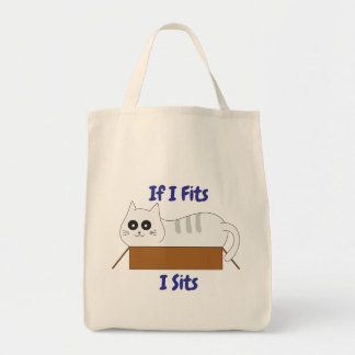Bolsa tote de gato "Si quepo, me siento"