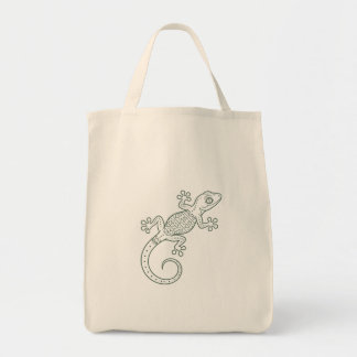 Bolsa tote de geco geométrico - Lagarto tribal boh
