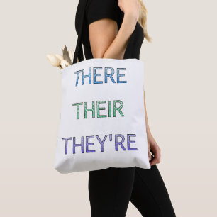 Bolsa Tote de Gramática de Comida Allí Suyo Ellos