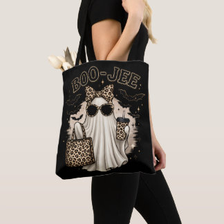 Bolsa tote de Halloween Boo-Jee Leopardo Fantasma
