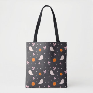 Bolsa tote de Halloween con patrón de fantasma lin