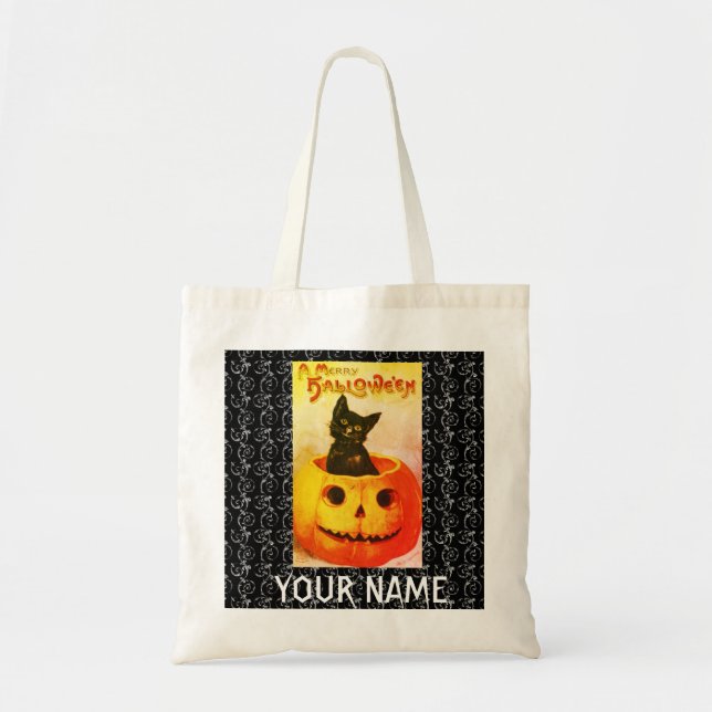 BOLSA TOTE DE HALLOWEEN PERSONALIZABLE PARA NIÑO (Frente)