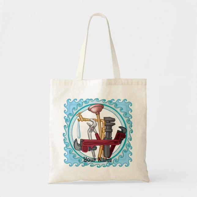 Bolsa tote de herramientas de fontanero (Frente)