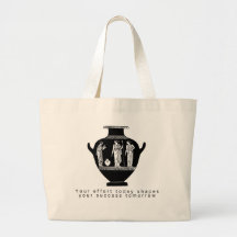 Bolsa tote de ilustración de jarrón griego clásico