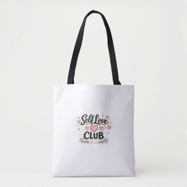 Bolsa tote de ilustración floral linda (Anverso)