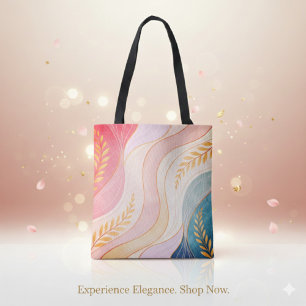 Bolsa tote de impresión completa femenina abstract