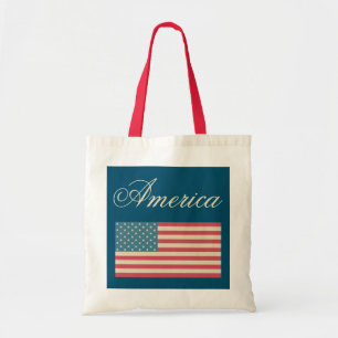 Bolsa tote de la bandera americana