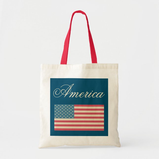 Bolsa tote de la bandera americana (Frente)