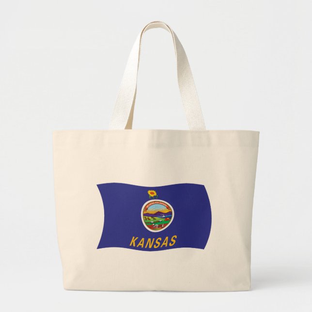 Bolsa Tote de la Bandera de Kansas (Frente)