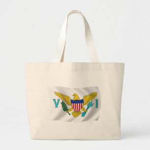 Bolsa tote de la bandera de las Islas Vírgenes de 