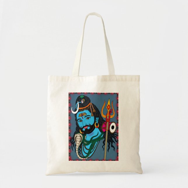 Bolsa tote de la cara de Shiva (Frente)