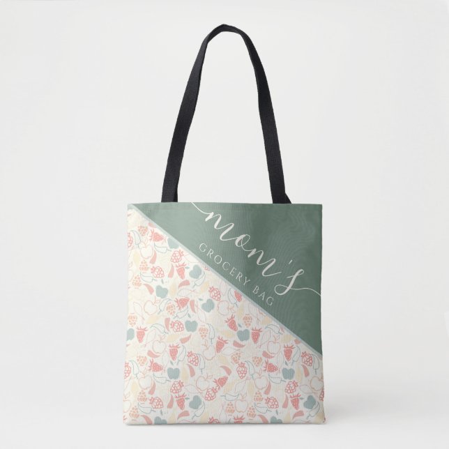 Bolsa Tote de la comestible de mamá (Anverso)