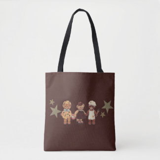 Bolsa tote de la familia de osos lindos | Lona mar