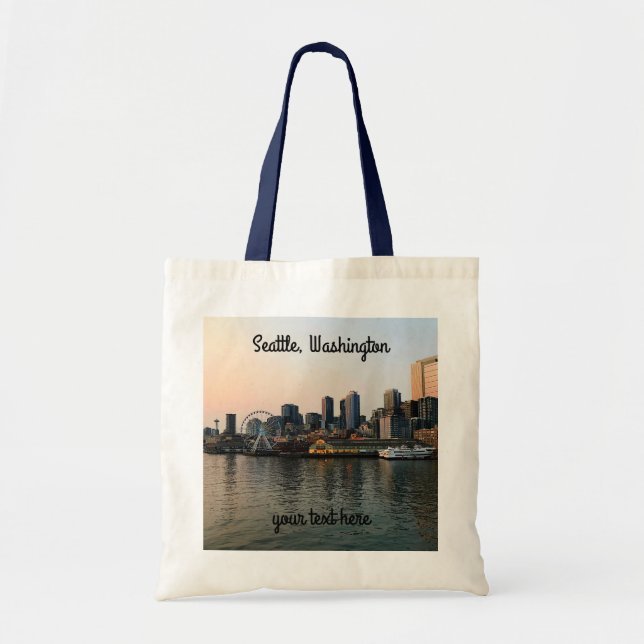 Bolsa Tote de la Línea de Esquina de Seattle #5 (Frente)