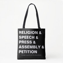 Bolsa tote de la Primera Enmienda en negro