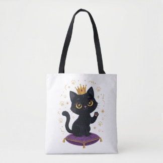 Bolsa tote de la Reina Gato Negro Regalo Real Aman