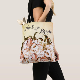 Bolsa tote de la tía de la novia toque de melocotó