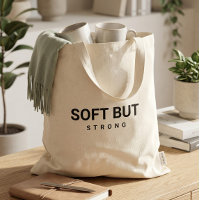 Bolsa tote de lona | Tipografía negra estética