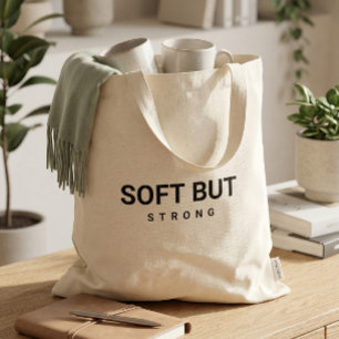 Bolsa tote de lona Tipografía negra estética